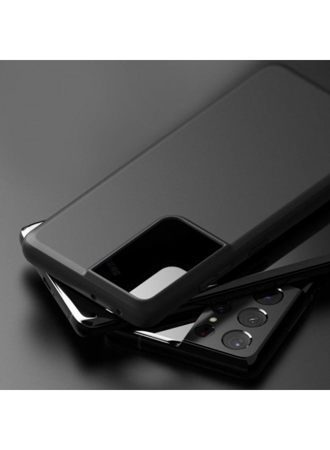 K-Doo Samsung Galaxy S21 Ultra Case Slim Thin Air Skin Full Coverage Protective Case Sturdy Durable Thin Case Drop Protection Case Cover Transparent Black - Image 4